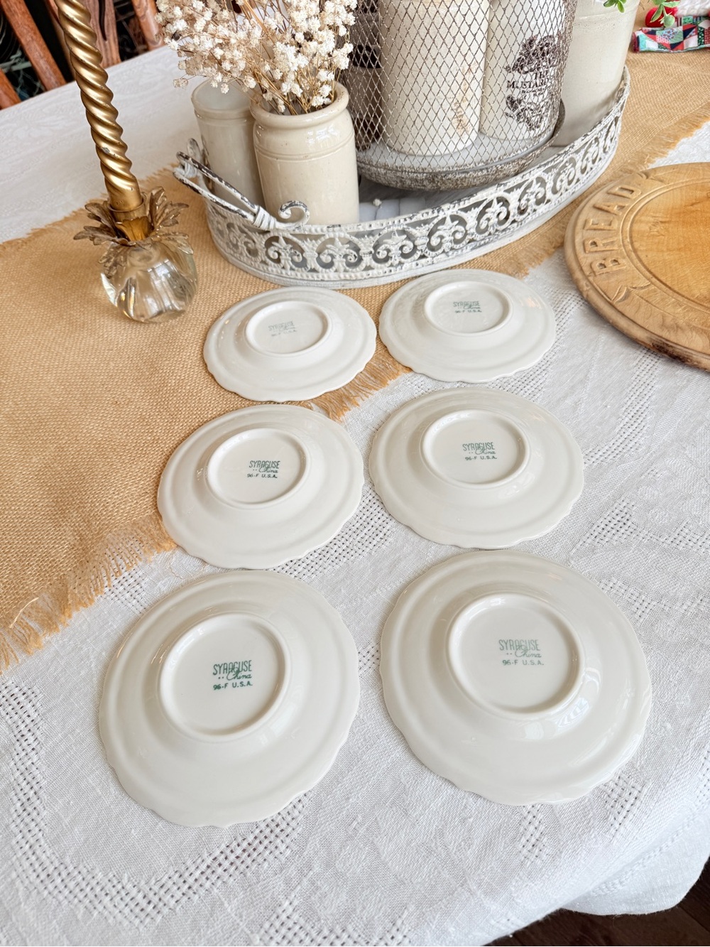 6 1950's Restaurant Bread and Butter Plates made in USA - Picture 10 of 13